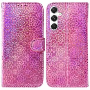 For Samsung Galaxy S25+ 5G Colorful Magnetic Buckle Leather Phone Case(Pink)