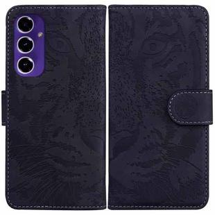 For Samsung Galaxy S24 FE 5G Tiger Embossing Pattern Flip Leather Phone Case(Black)