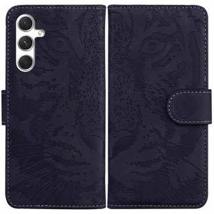 For Samsung Galaxy S25 5G Tiger Embossing Pattern Flip Leather Phone Case(Black)