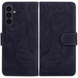 For Samsung Galaxy S25 FE 5G Tiger Embossing Pattern Flip Leather Phone Case(Black)