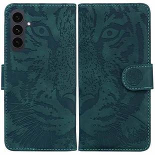 For Samsung Galaxy S25 FE 5G Tiger Embossing Pattern Flip Leather Phone Case(Green)