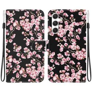 For Samsung Galaxy S25+ 5G Crystal Texture Colored Drawing Leather Phone Case(Plum Bossom)