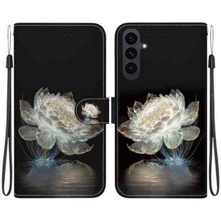 For Samsung Galaxy S25 FE 5G Crystal Texture Colored Drawing Leather Phone Case(Crystal Peony)