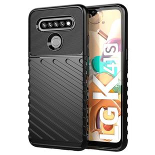 For LG K41S Thunderbolt Shockproof TPU Protective Soft Case(Black)