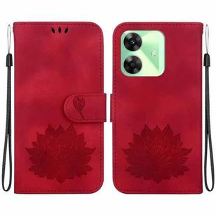 For Realme C61 / C63 / Note 60 Lotus Embossed Leather Phone Case(Red)