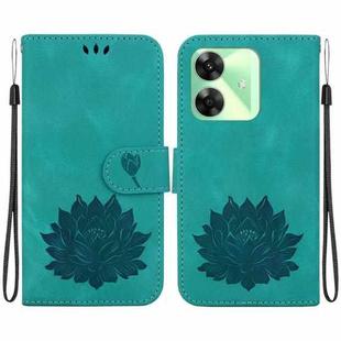 For Realme C61 / C63 / Note 60 Lotus Embossed Leather Phone Case(Green)