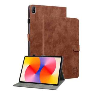 For Huawei MatePad SE 11 2024 Tiger Pattern Flip Leather Tablet Case(Brown)