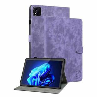 For itel Pad One 10.1 Tiger Pattern Flip Leather Tablet Case(Purple)