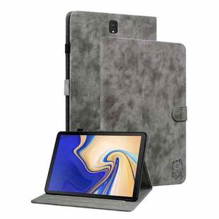 For Samsung Galaxy Tab S4 10.5 SM-T830 Tiger Pattern Flip Leather Tablet Case(Grey)