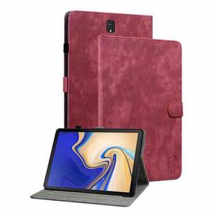 For Samsung Galaxy Tab S4 10.5 SM-T830 Tiger Pattern Flip Leather Tablet Case(Red)