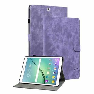 For Samsung Galaxy Tab S2 9.7 T810 T815 Tiger Pattern Flip Leather Tablet Case(Purple)