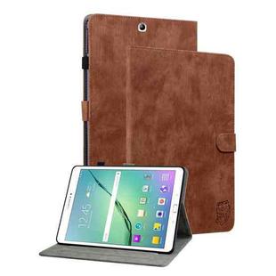 For Samsung Galaxy Tab S2 9.7 T810 T815 Tiger Pattern Flip Leather Tablet Case(Brown)