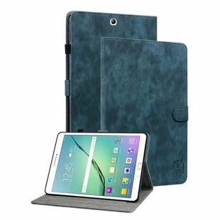 For Samsung Galaxy Tab S2 9.7 T810 T815 Tiger Pattern Flip Leather Tablet Case(Dark Blue)