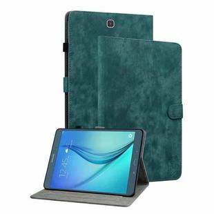 For Samsung Galaxy Tab A 9.7 T550 T555 Tiger Pattern Flip Leather Tablet Case(Dark Green)