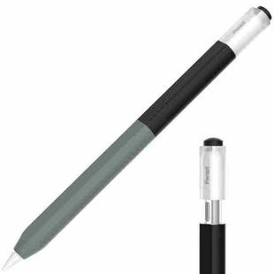 For Apple Pencil USB-C Gradient Silicone Stylus Protective Case(Black)