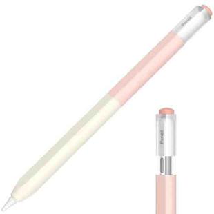 For Apple Pencil USB-C Gradient Silicone Stylus Protective Case(Milk Tea Pink)