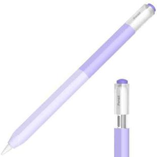 For Apple Pencil USB-C Gradient Silicone Stylus Protective Case(Purple)