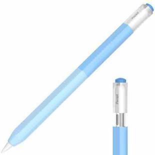 For Apple Pencil USB-C Gradient Silicone Stylus Protective Case(Blue)