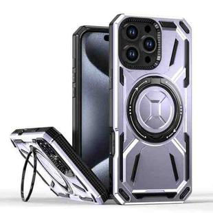 For iPhone 16 Pro Max Armor II Series MagSafe Magnetic Holder Phone Case(Light Purple)