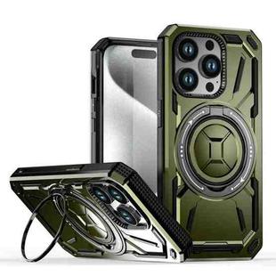 For iPhone 14 Pro Armor II Series MagSafe Magnetic Holder Phone Case(Army Green)