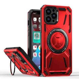 For iPhone 12 Pro Max Armor II Series MagSafe Magnetic Holder Phone Case(Red)