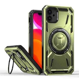 For iPhone 11 Armor II Series MagSafe Magnetic Holder Phone Case(Army Green)