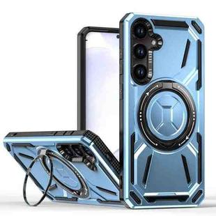 For Samsung Galaxy S24+ 5G Armor II Series MagSafe Magnetic Holder Phone Case(Light Blue)