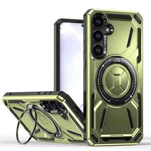 For Samsung Galaxy S23+ 5G Armor II Series MagSafe Magnetic Holder Phone Case(Army Green)