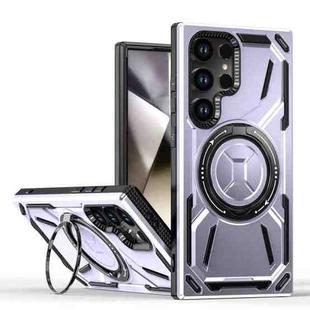 For Samsung Galaxy S25 Ultra 5G Armor II Series MagSafe Magnetic Holder Phone Case(Light Purple)