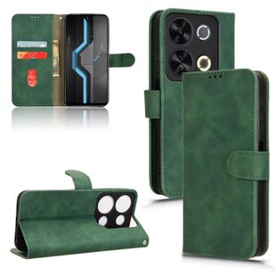 For itel P65 Skin Feel Magnetic Flip Leather Phone Case(Green)