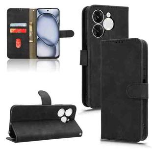 For itel A80 Skin Feel Magnetic Flip Leather Phone Case(Black)