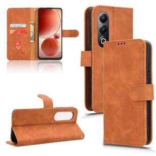 For itel S25 Skin Feel Magnetic Flip Leather Phone Case(Brown)