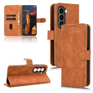 For itel A95 5G Skin Feel Magnetic Flip Leather Phone Case(Brown)