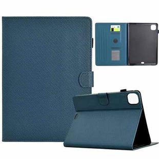 For iPad Pro 11 2022 / 2022 Solid Color Fiber Texture Smart Tablet Leather Case(Royal Blue)