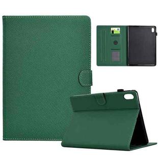 For iPad 10th Gen 10.9 2022 Solid Color Fiber Texture Smart Tablet Leather Case(Green)