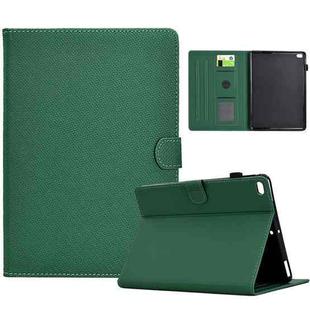 For iPad mini 5 / 4 / 3 / 2 / 1 Solid Color Fiber Texture Smart Tablet Leather Case(Green)