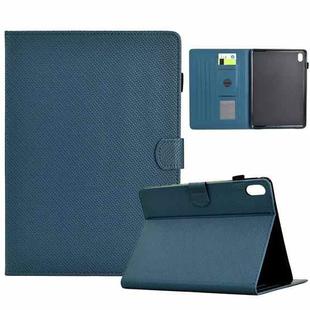 For iPad mini 6 Solid Color Fiber Texture Smart Tablet Leather Case(Royal Blue)