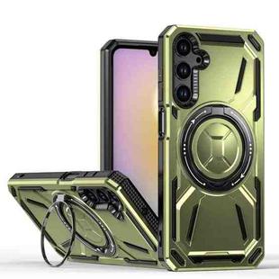 For Samsung Galaxy A14 4G / 5G Armor II Series MagSafe Magnetic Holder Phone Case(Army Green)