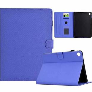 For Samsung Galaxy Tab A9 Solid Color Fiber Texture Smart Tablet Leather Case(Purple)