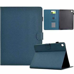 For Samsung Galaxy Tab S6 Lite Solid Color Fiber Texture Smart Tablet Leather Case(Royal Blue)