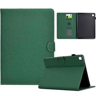 For Samsung Galaxy Tab A7 10.4 2020 Solid Color Fiber Texture Smart Tablet Leather Case(Green)