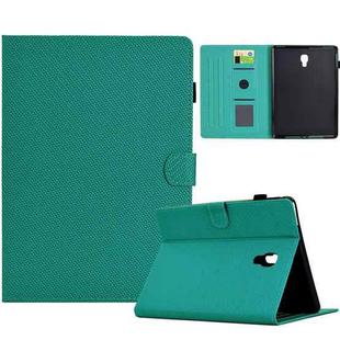 For Samsung Galaxy Tab A 10.5 Solid Color Fiber Texture Smart Tablet Leather Case(Lake Green)