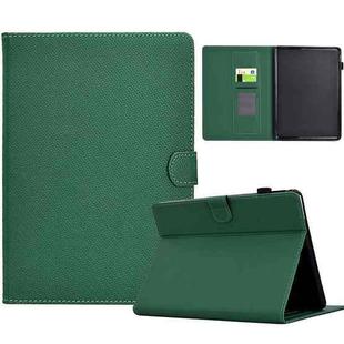 For Amazon Kindle 11th 2022 Solid Color Fiber Texture Smart Tablet Leather Case(Green)