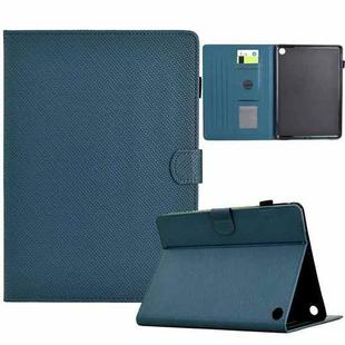 For Amazon Kindle Fire HD 10 2023 / 2021 Solid Color Fiber Texture Smart Tablet Leather Case(Royal Blue)