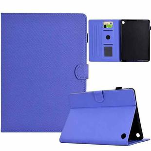 For Amazon Kindle Fire HD 10 2023 / 2021 Solid Color Fiber Texture Smart Tablet Leather Case(Purple)