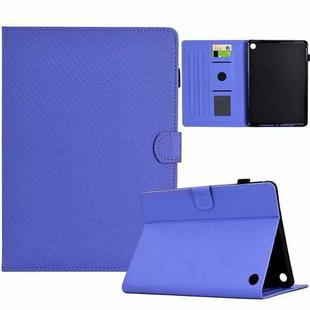 For Amazon Kindle Fire 7 2022 Solid Color Fiber Texture Smart Tablet Leather Case(Purple)