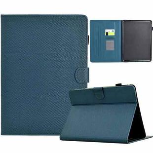 For Amazon Kindle Paperwhite 4 / 3 / 2 / 1 Solid Color Fiber Texture Smart Tablet Leather Case(Royal Blue)