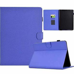 For Amazon Kindle Paperwhite 4 / 3 / 2 / 1 Solid Color Fiber Texture Smart Tablet Leather Case(Purple)