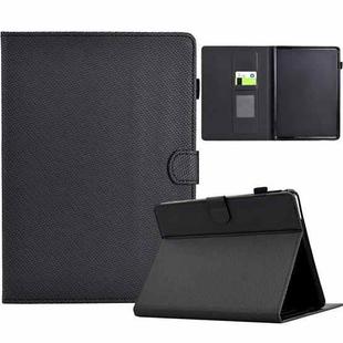 For Amazon Kindle Paperwhite 5 2021 Solid Color Fiber Texture Smart Tablet Leather Case(Black)