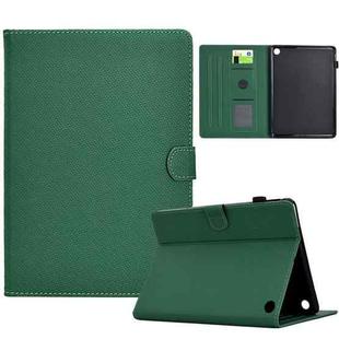 For Amazon Kindle Fire HD 8 Plus 2022 / 2020 Solid Color Fiber Texture Smart Tablet Leather Case(Green)